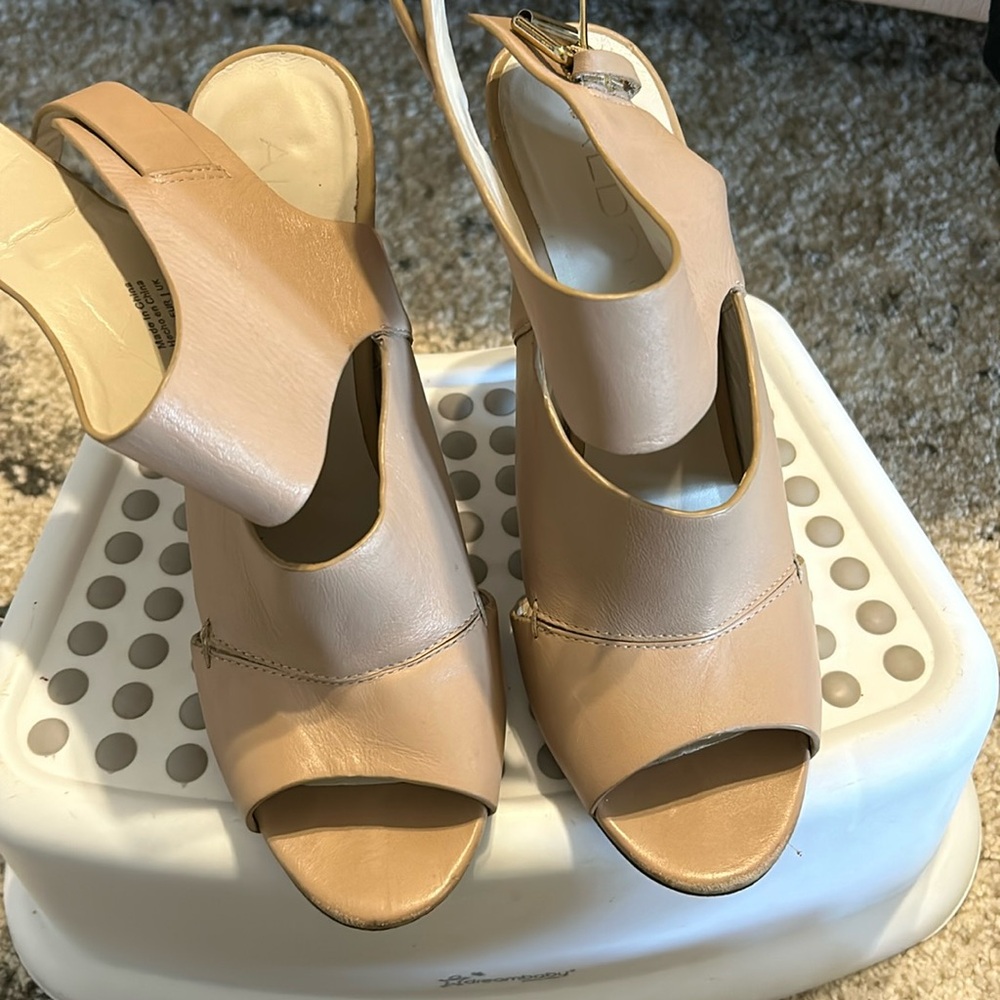Good used condition Aldo open toe heels, size 9